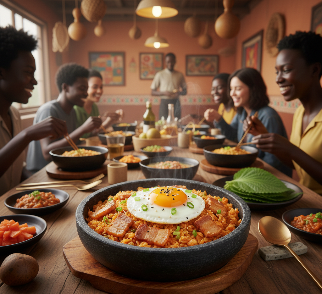 Kimchi Fried Rice surved in a kenyan restaurant