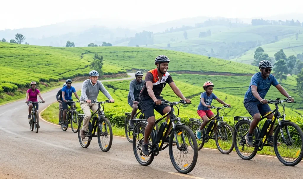 Effortless Hills: The "eBee" electric bikes provide a power boost, making the famous Tigoni hills easy for all fitness levels.