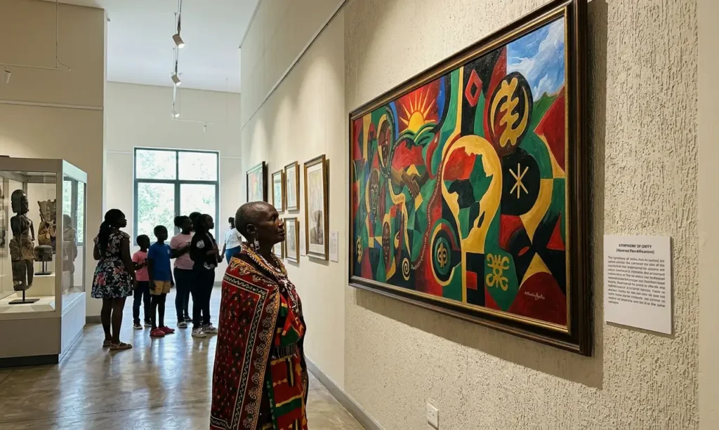 Abstract Pan-Africanism in a frame in a National Museum