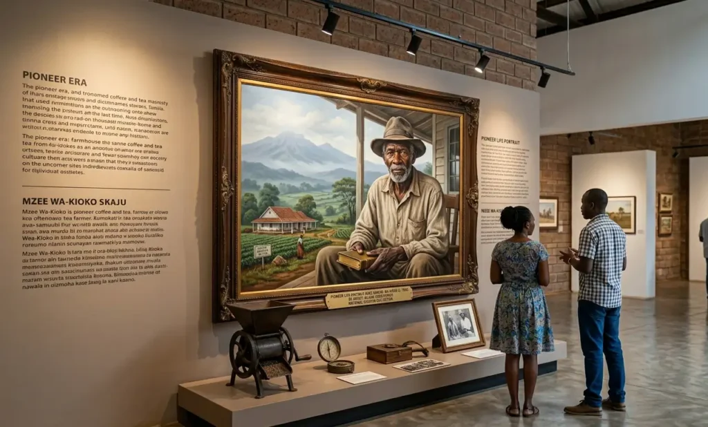 Pioneer Life Portrait in a frame in a National Museum