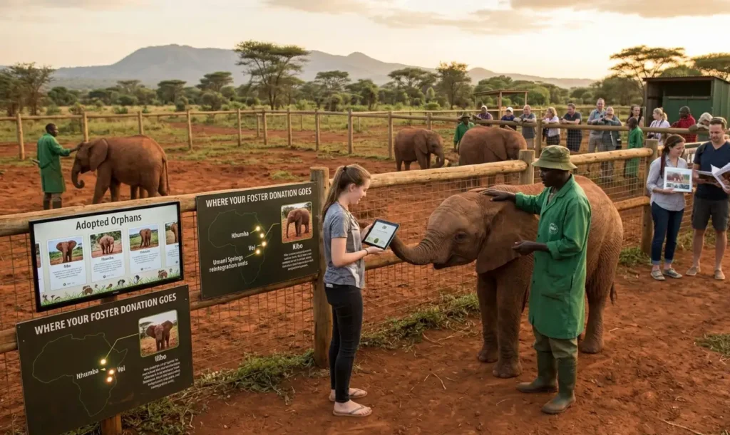 The Foster Program: Meeting your "foster elephant" if you have adopted one through their digital program.