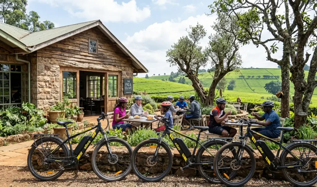 Many tour include a mid-ride break at local gems like The Fig & Olive