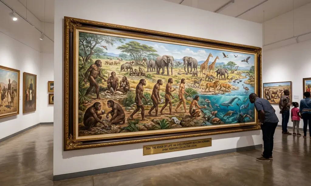 Evolutionary Realism in a frame in a National Museum